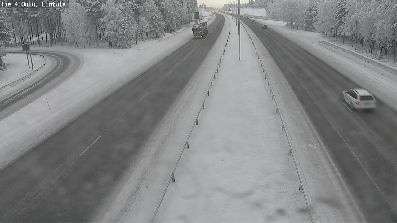 Weather Camera Image Väg 4 Uleåborg, Lintula, Oulu, Pohjois-Pohjanmaa
