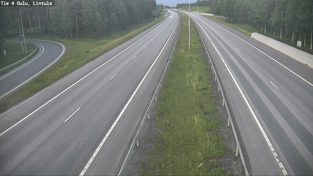 Weather Camera Image Väg 4 Uleåborg, Lintula, Oulu, Pohjois-Pohjanmaa