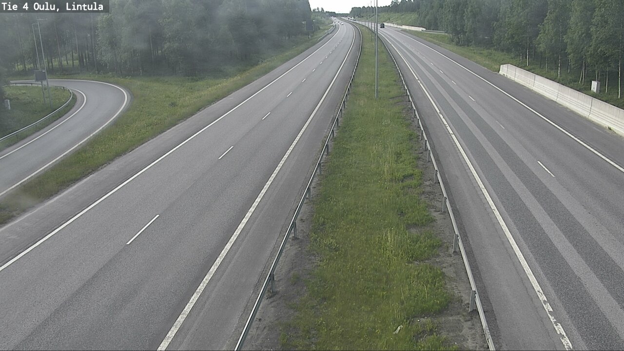 Weather Camera Image Väg 4 Uleåborg, Lintula, Oulu, Pohjois-Pohjanmaa