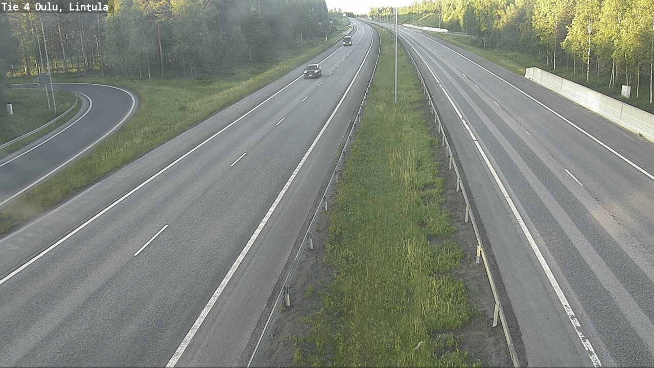 Weather Camera Image Väg 4 Uleåborg, Lintula, Oulu, Pohjois-Pohjanmaa