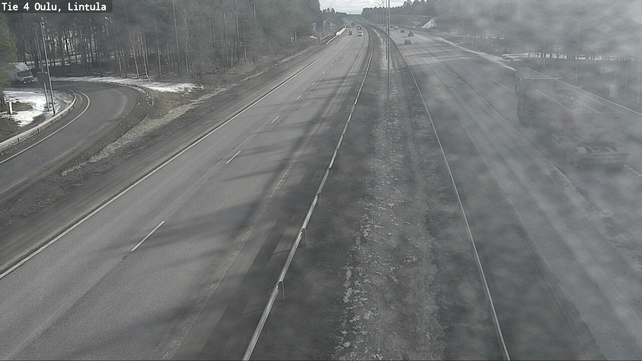 Weather Camera Image Road 4 Oulu, Lintula, Oulu, Pohjois-Pohjanmaa