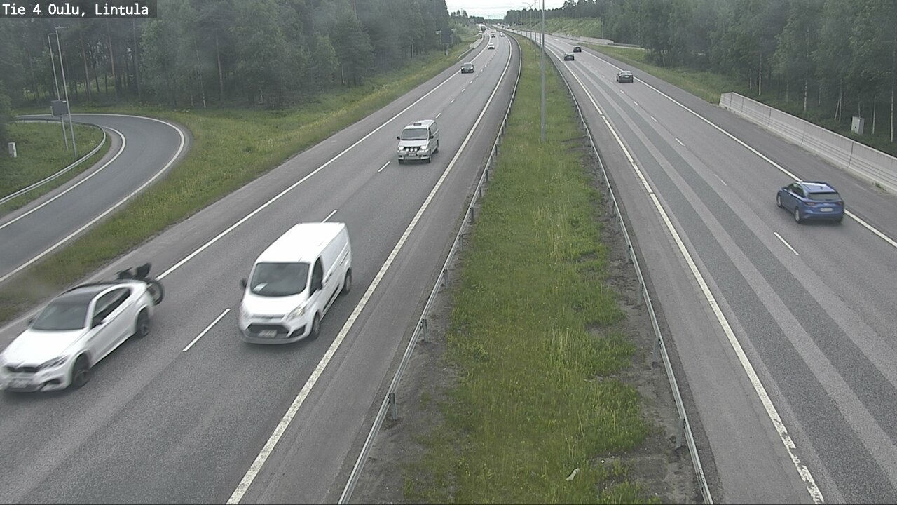 Weather Camera Image Väg 4 Uleåborg, Lintula, Oulu, Pohjois-Pohjanmaa