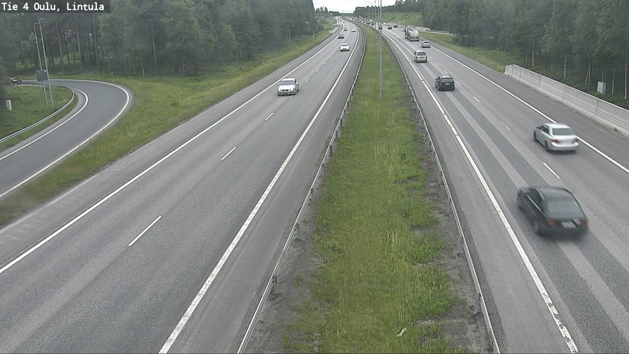 Weather Camera Image Väg 4 Uleåborg, Lintula, Oulu, Pohjois-Pohjanmaa