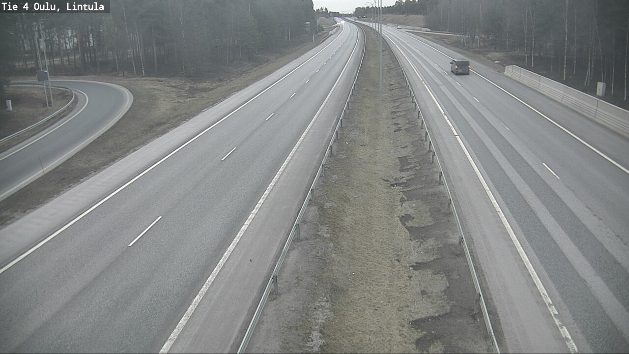 Weather Camera Image Road 4 Oulu, Lintula, Oulu, Pohjois-Pohjanmaa