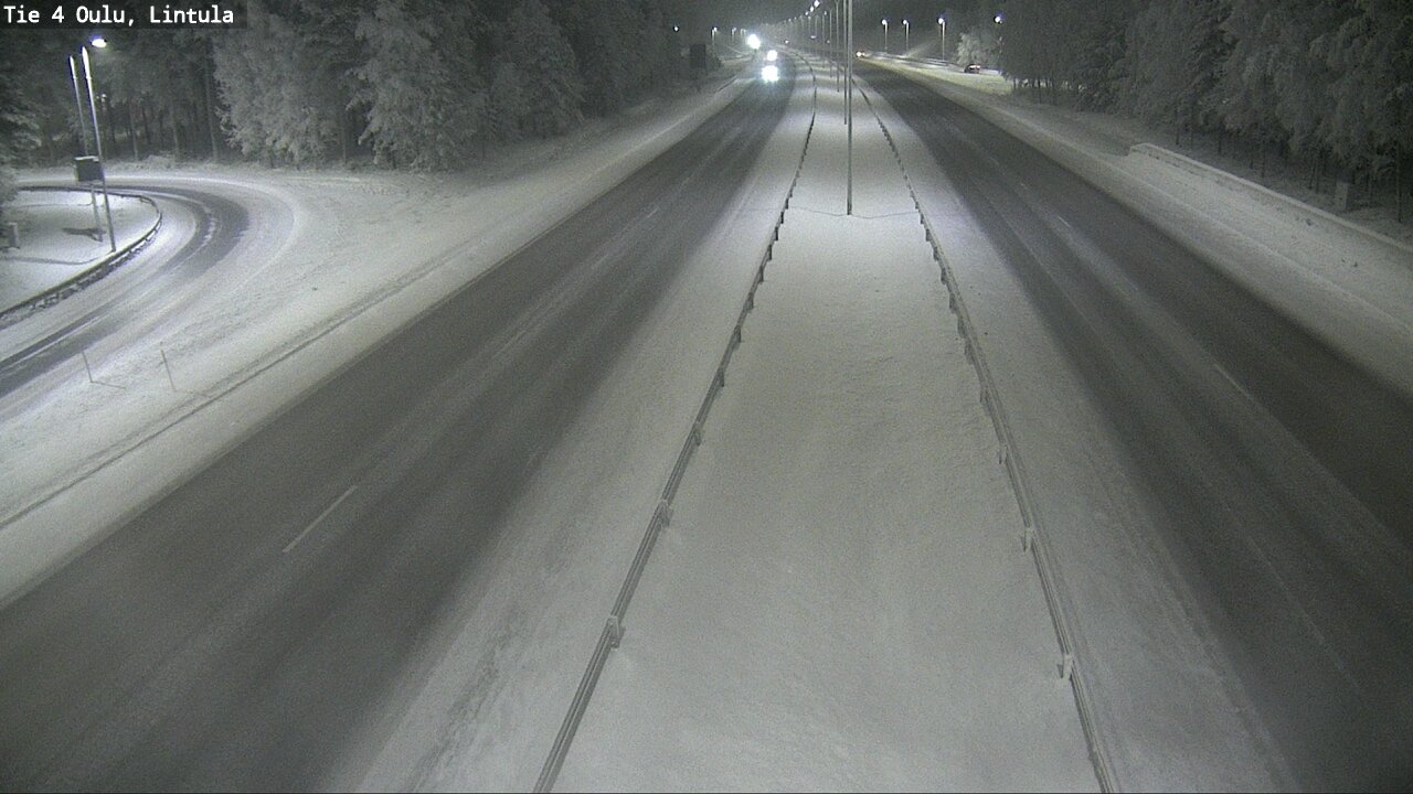Weather Camera Image Väg 4 Uleåborg, Lintula, Oulu, Pohjois-Pohjanmaa