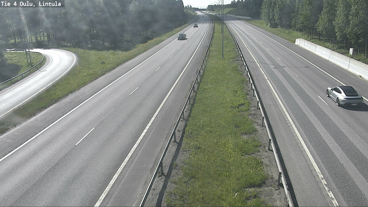 Weather Camera Image Väg 4 Uleåborg, Lintula, Oulu, Pohjois-Pohjanmaa