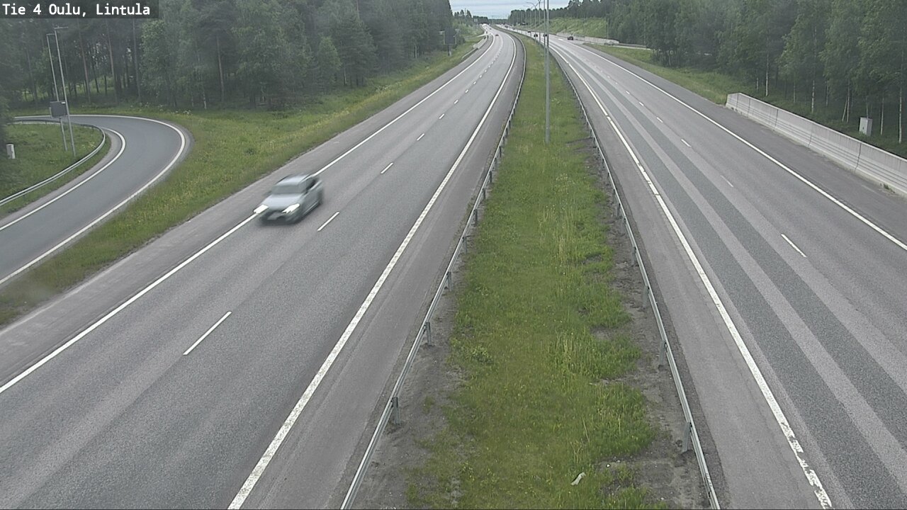 Weather Camera Image Väg 4 Uleåborg, Lintula, Oulu, Pohjois-Pohjanmaa