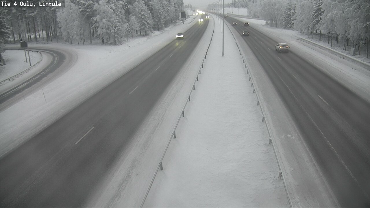 Weather Camera Image Väg 4 Uleåborg, Lintula, Oulu, Pohjois-Pohjanmaa