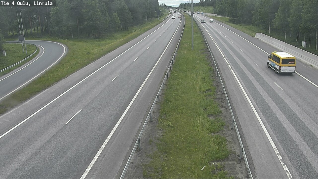 Weather Camera Image Väg 4 Uleåborg, Lintula, Oulu, Pohjois-Pohjanmaa