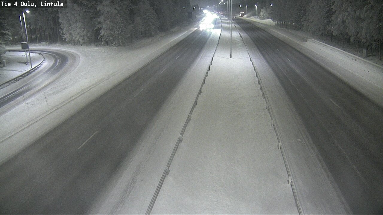 Weather Camera Image Väg 4 Uleåborg, Lintula, Oulu, Pohjois-Pohjanmaa
