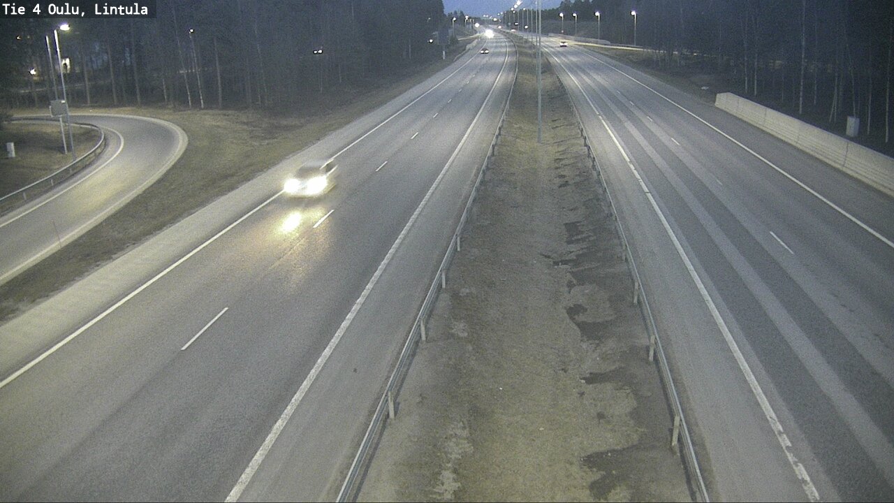 Weather Camera Image Väg 4 Uleåborg, Lintula, Oulu, Pohjois-Pohjanmaa