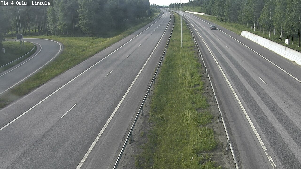 Weather Camera Image Väg 4 Uleåborg, Lintula, Oulu, Pohjois-Pohjanmaa