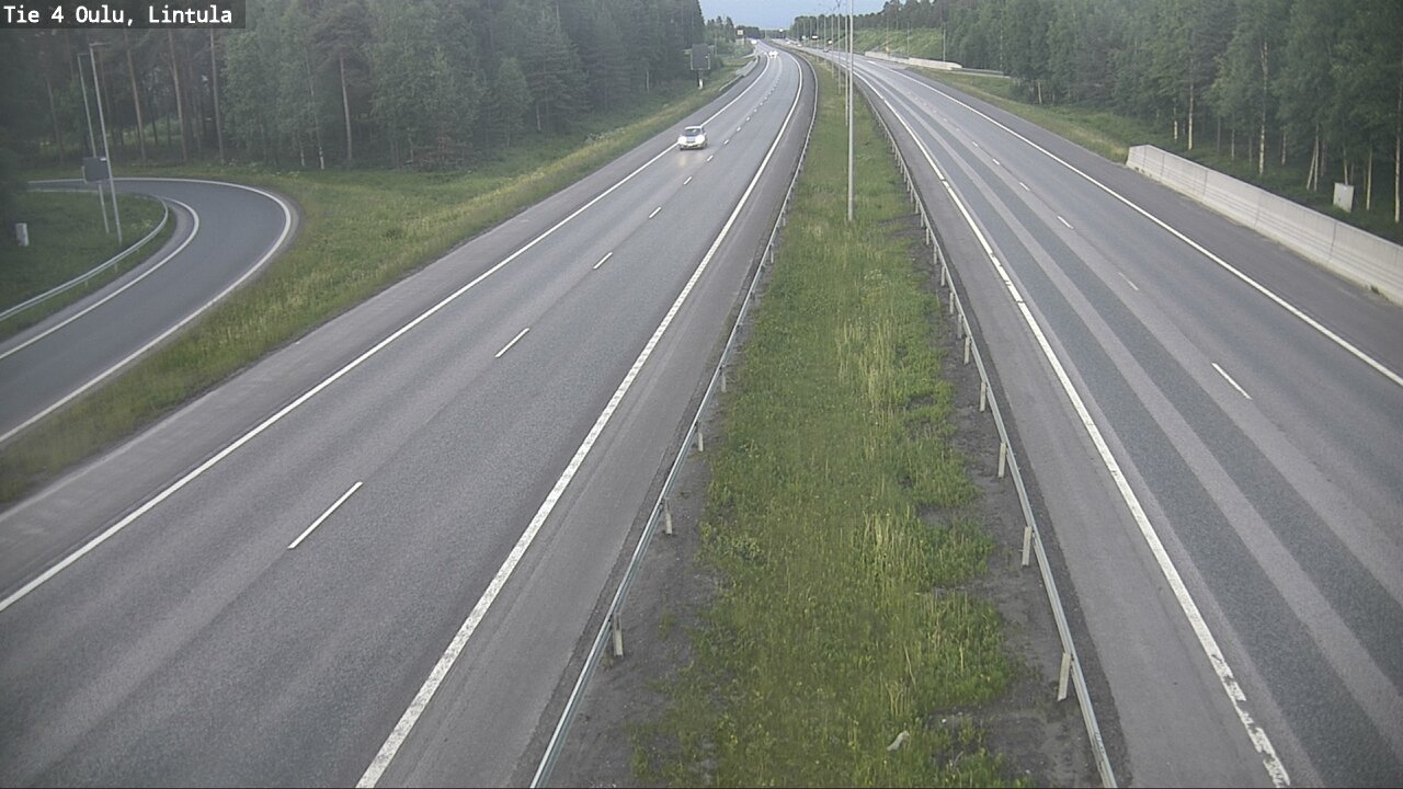 Weather Camera Image Väg 4 Uleåborg, Lintula, Oulu, Pohjois-Pohjanmaa