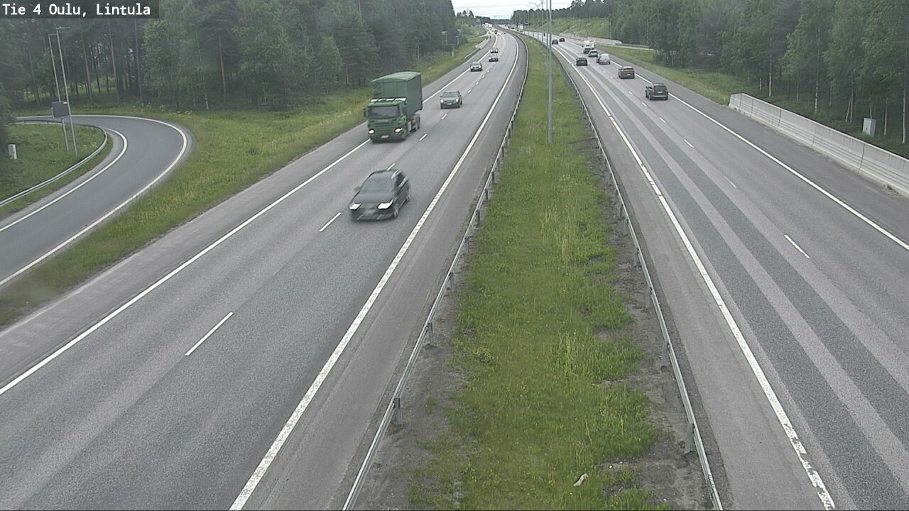 Weather Camera Image Väg 4 Uleåborg, Lintula, Oulu, Pohjois-Pohjanmaa