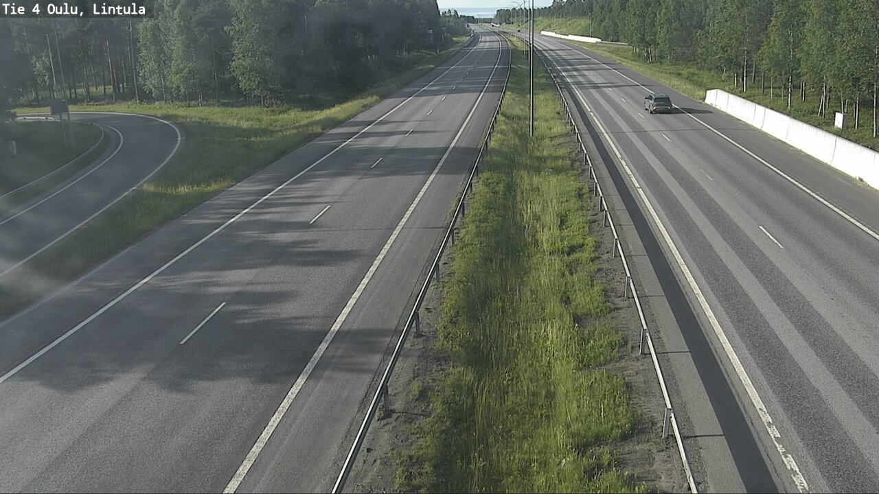 Weather Camera Image Väg 4 Uleåborg, Lintula, Oulu, Pohjois-Pohjanmaa
