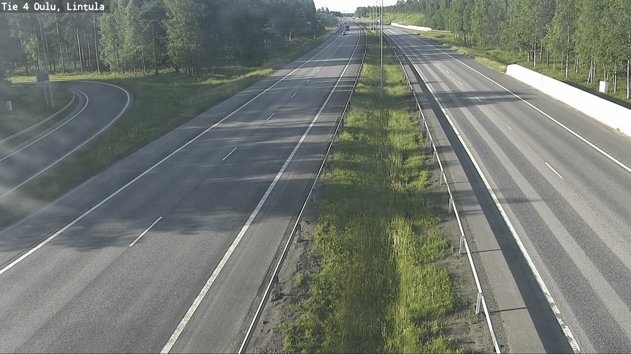 Weather Camera Image Väg 4 Uleåborg, Lintula, Oulu, Pohjois-Pohjanmaa