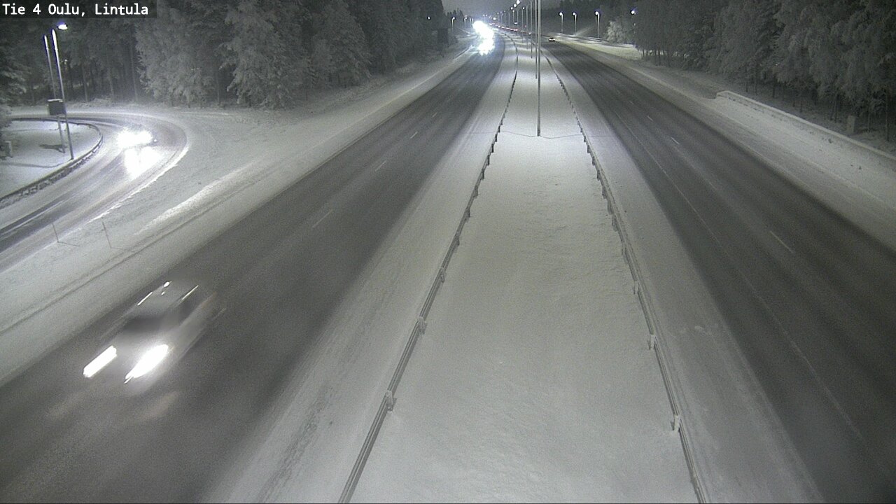 Weather Camera Image Väg 4 Uleåborg, Lintula, Oulu, Pohjois-Pohjanmaa