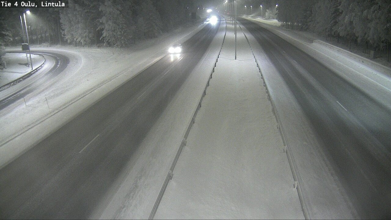 Weather Camera Image Väg 4 Uleåborg, Lintula, Oulu, Pohjois-Pohjanmaa
