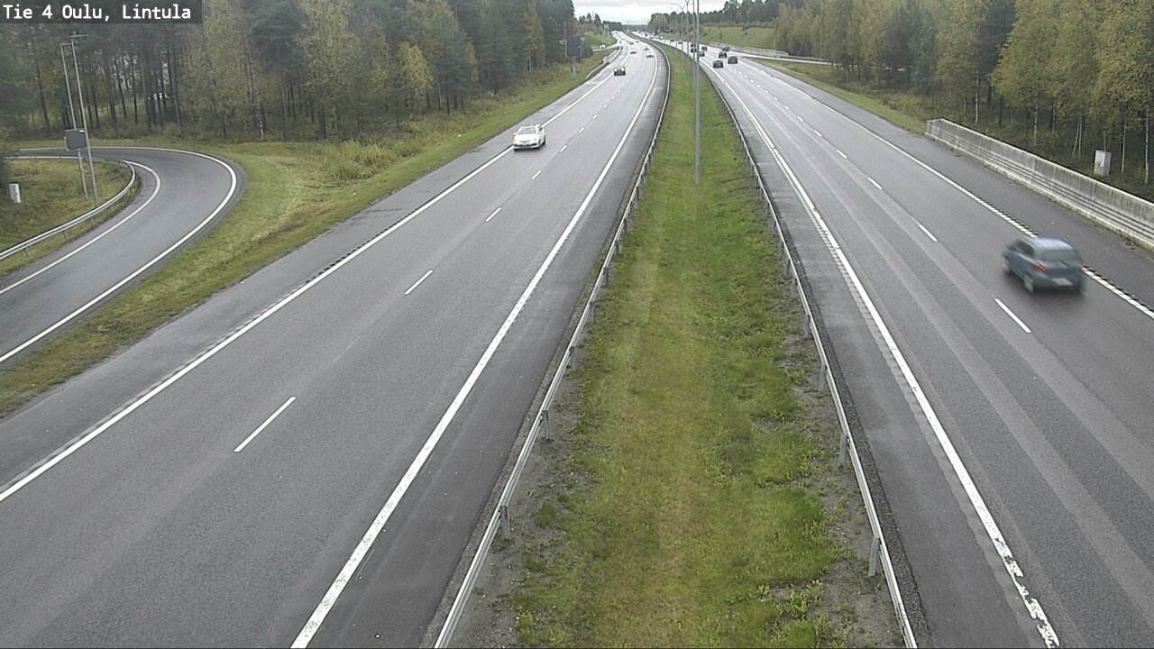 Weather Camera Image Väg 4 Uleåborg, Lintula, Oulu, Pohjois-Pohjanmaa