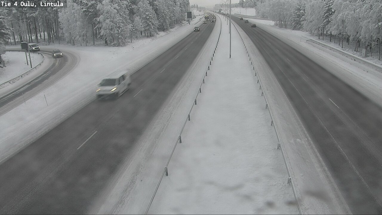 Weather Camera Image Väg 4 Uleåborg, Lintula, Oulu, Pohjois-Pohjanmaa
