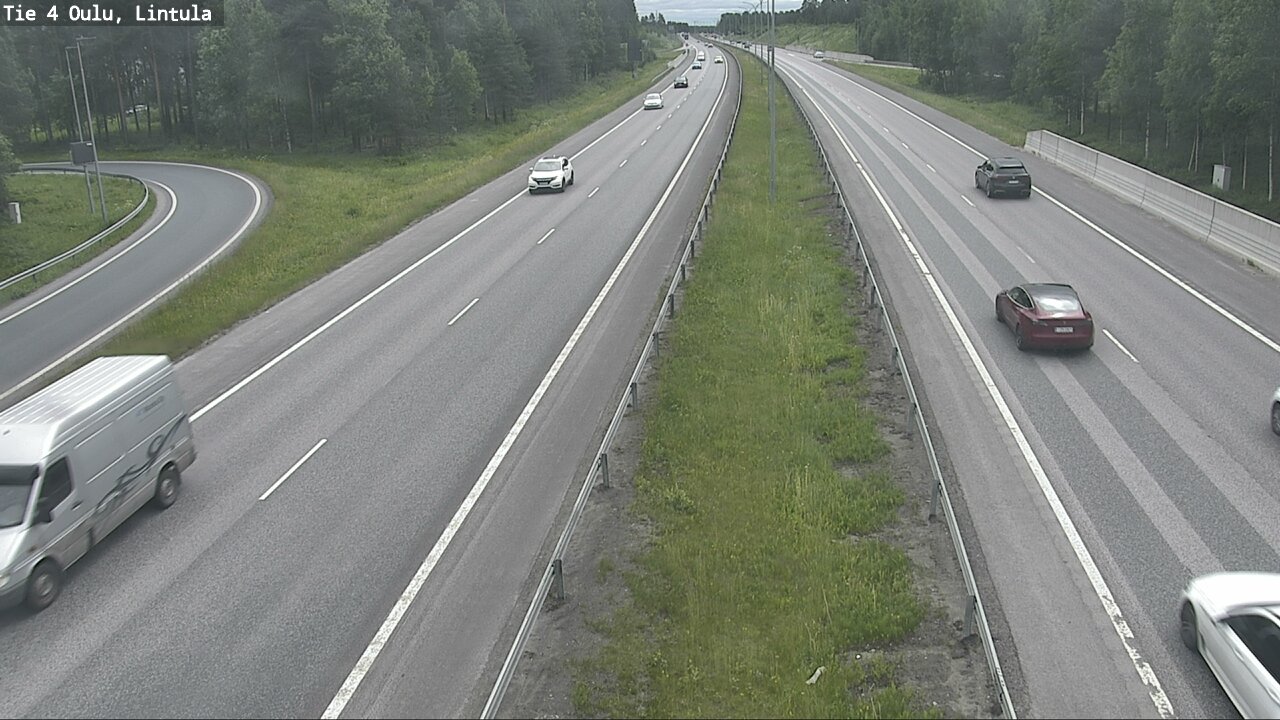 Weather Camera Image Väg 4 Uleåborg, Lintula, Oulu, Pohjois-Pohjanmaa
