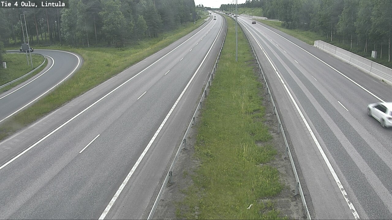 Weather Camera Image Väg 4 Uleåborg, Lintula, Oulu, Pohjois-Pohjanmaa