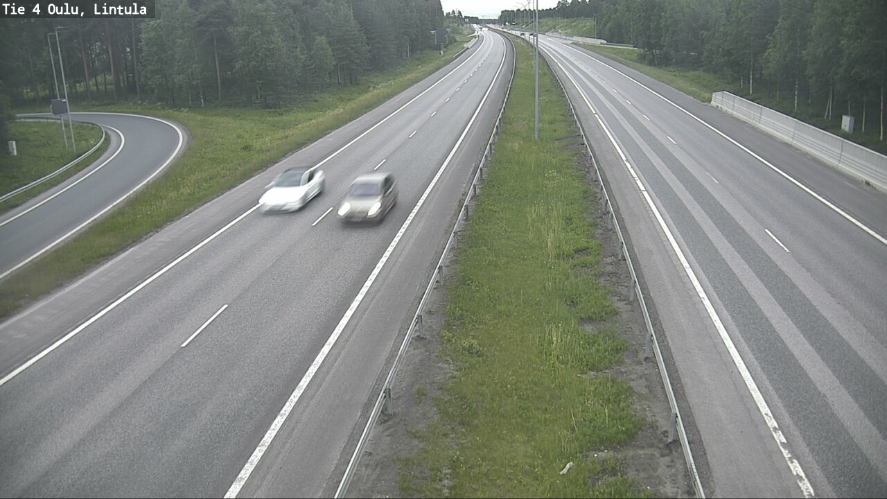 Weather Camera Image Väg 4 Uleåborg, Lintula, Oulu, Pohjois-Pohjanmaa