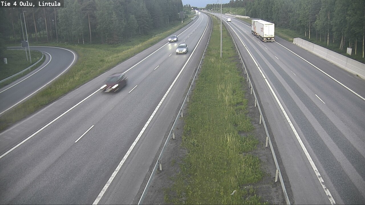 Weather Camera Image Väg 4 Uleåborg, Lintula, Oulu, Pohjois-Pohjanmaa