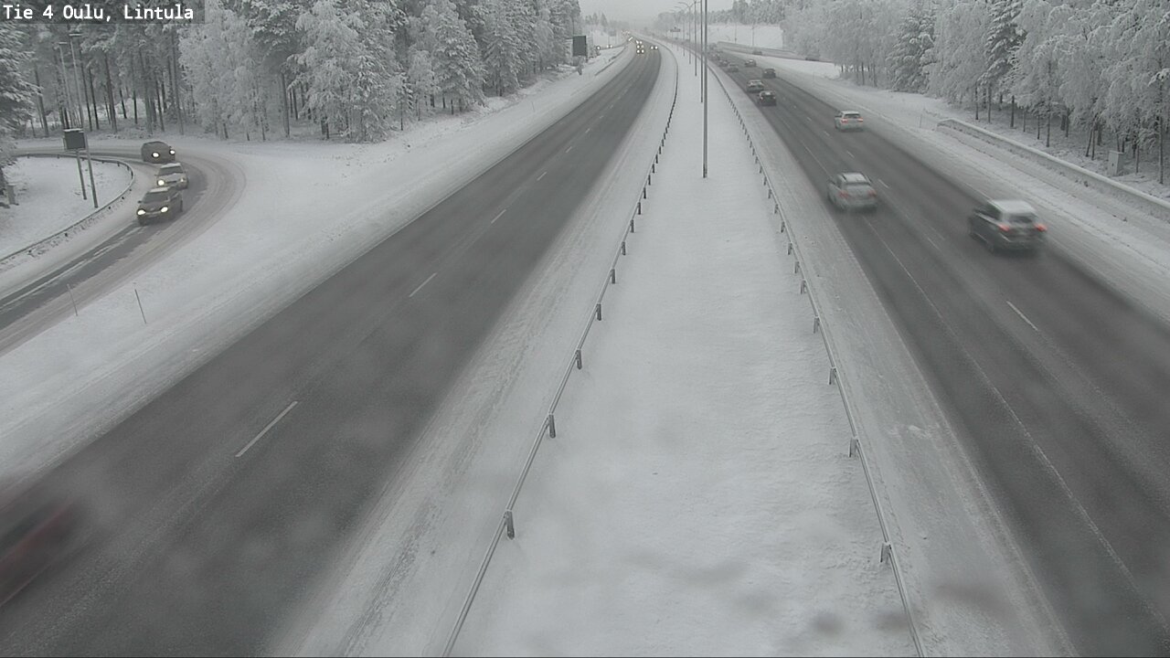 Weather Camera Image Väg 4 Uleåborg, Lintula, Oulu, Pohjois-Pohjanmaa