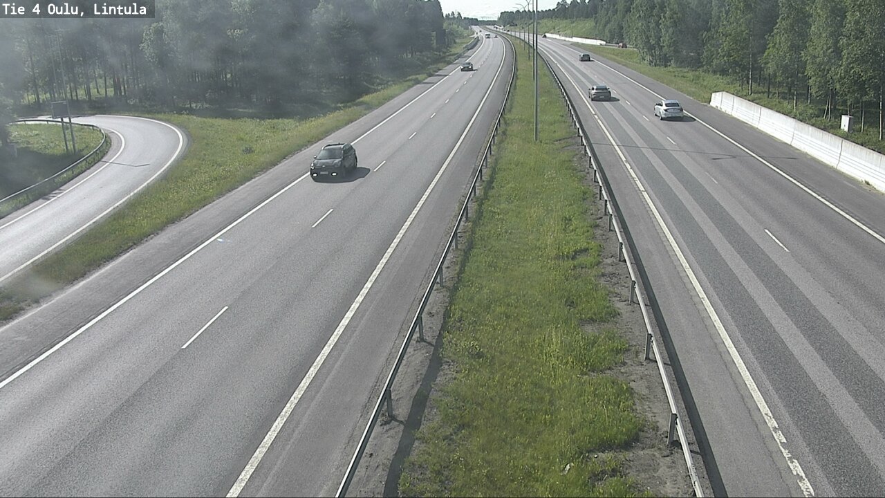 Weather Camera Image Väg 4 Uleåborg, Lintula, Oulu, Pohjois-Pohjanmaa