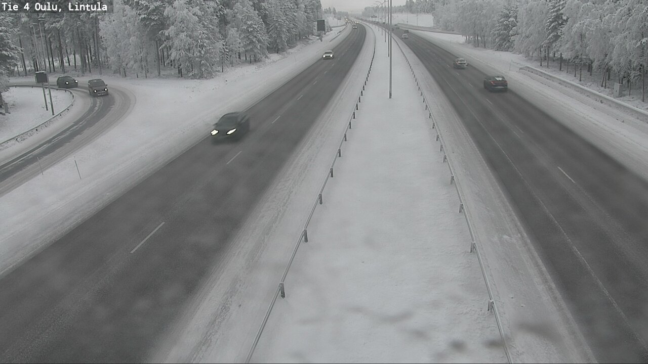 Weather Camera Image Väg 4 Uleåborg, Lintula, Oulu, Pohjois-Pohjanmaa