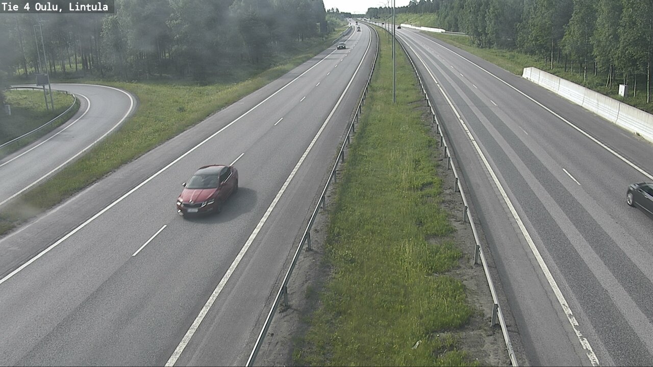 Weather Camera Image Väg 4 Uleåborg, Lintula, Oulu, Pohjois-Pohjanmaa