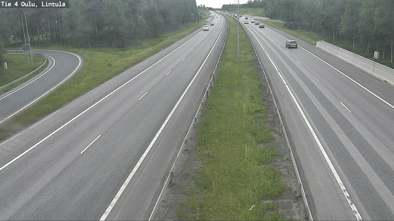 Weather Camera Image Väg 4 Uleåborg, Lintula, Oulu, Pohjois-Pohjanmaa