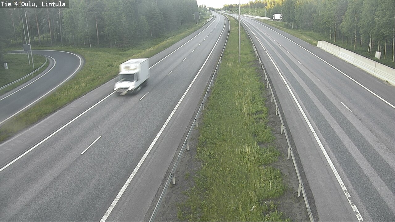 Weather Camera Image Väg 4 Uleåborg, Lintula, Oulu, Pohjois-Pohjanmaa