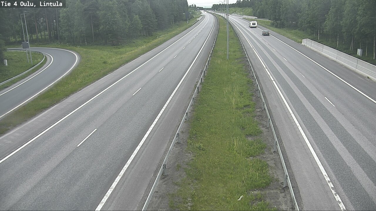 Weather Camera Image Väg 4 Uleåborg, Lintula, Oulu, Pohjois-Pohjanmaa