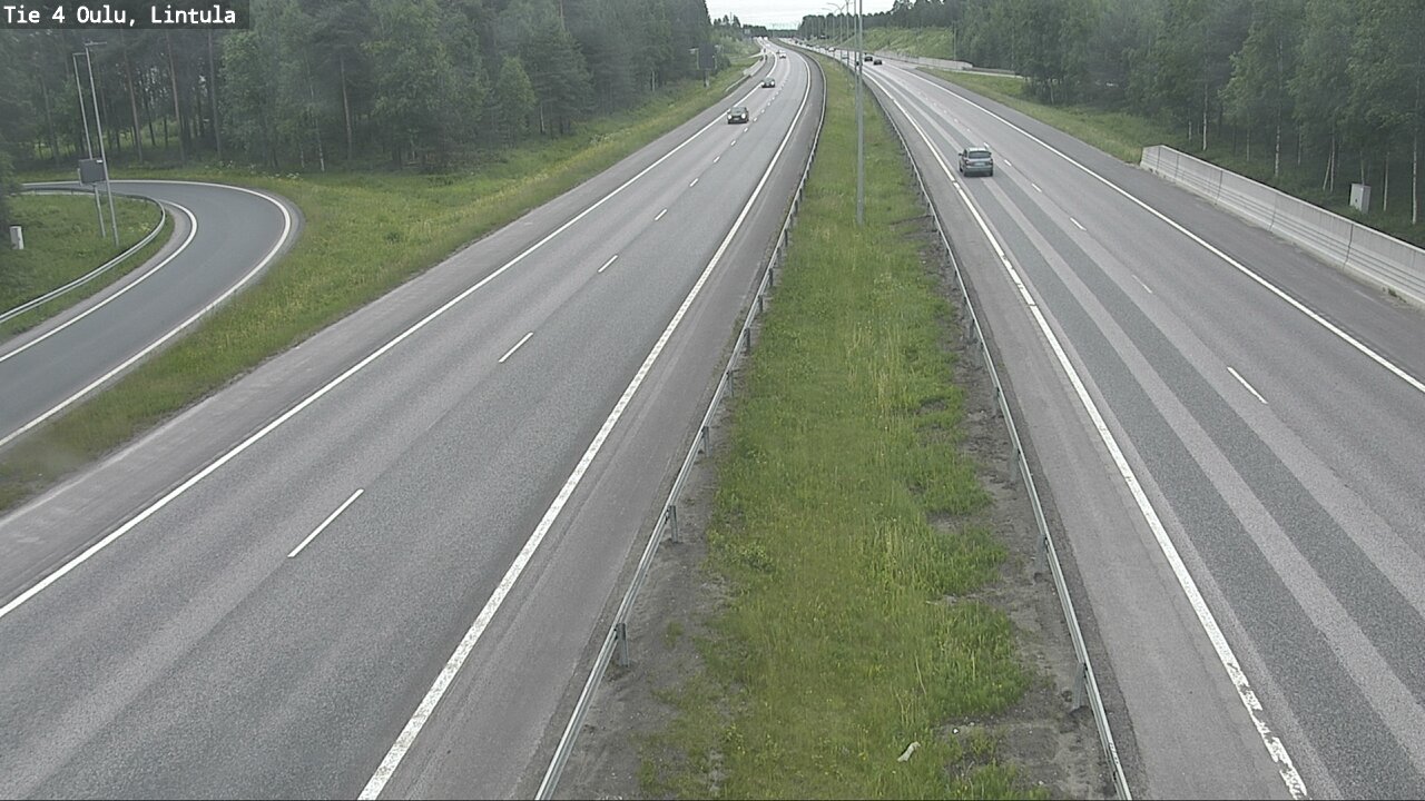 Weather Camera Image Väg 4 Uleåborg, Lintula, Oulu, Pohjois-Pohjanmaa