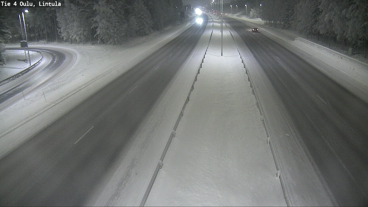 Weather Camera Image Väg 4 Uleåborg, Lintula, Oulu, Pohjois-Pohjanmaa