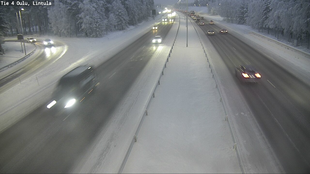 Weather Camera Image Väg 4 Uleåborg, Lintula, Oulu, Pohjois-Pohjanmaa