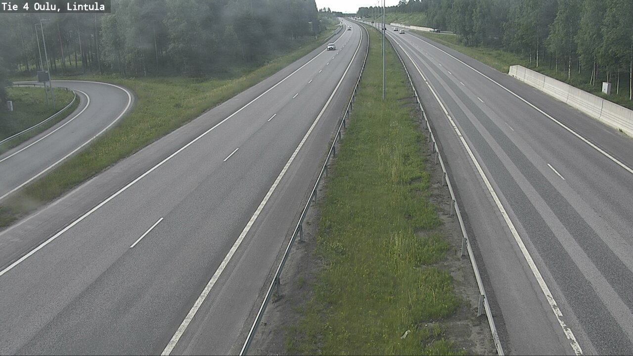 Weather Camera Image Väg 4 Uleåborg, Lintula, Oulu, Pohjois-Pohjanmaa