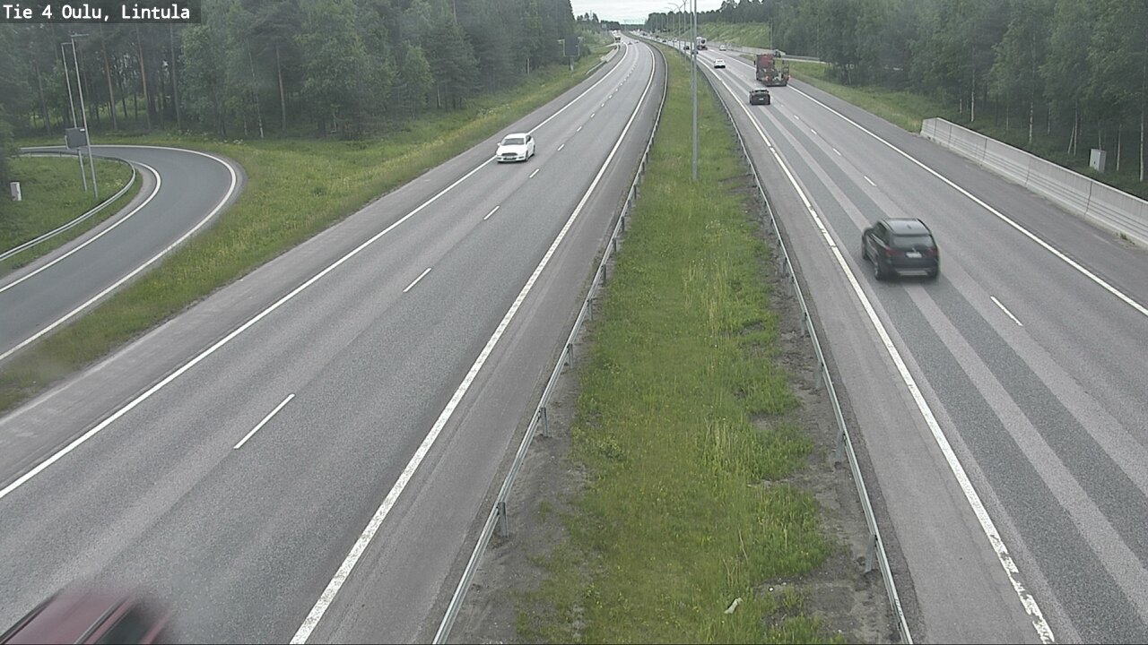 Weather Camera Image Väg 4 Uleåborg, Lintula, Oulu, Pohjois-Pohjanmaa