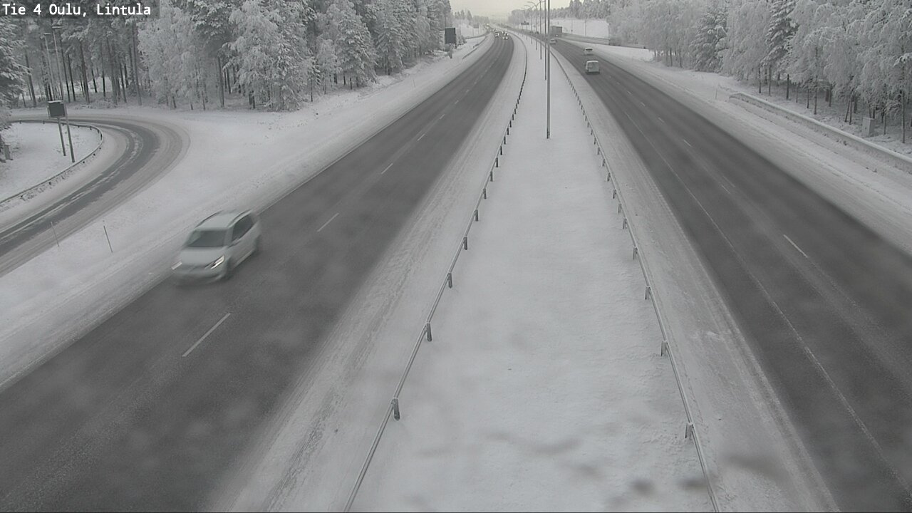 Weather Camera Image Väg 4 Uleåborg, Lintula, Oulu, Pohjois-Pohjanmaa