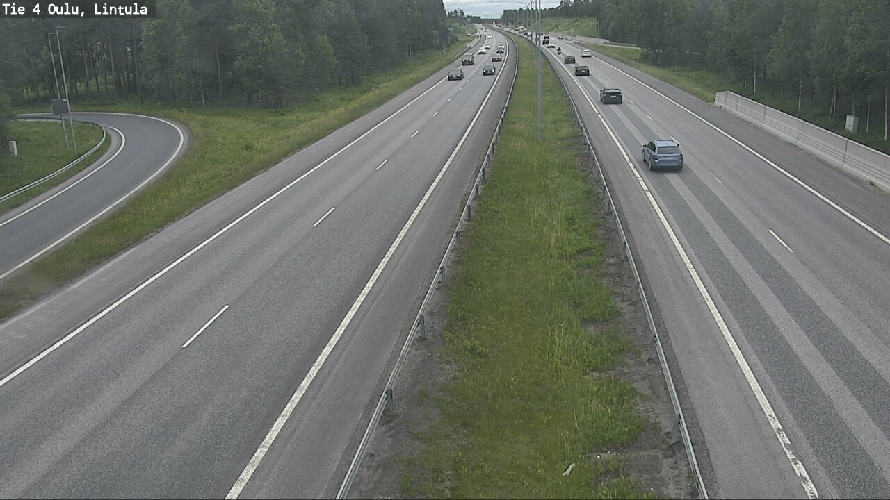 Weather Camera Image Väg 4 Uleåborg, Lintula, Oulu, Pohjois-Pohjanmaa