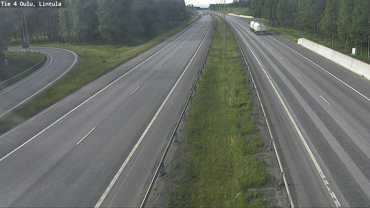 Weather Camera Image Väg 4 Uleåborg, Lintula, Oulu, Pohjois-Pohjanmaa