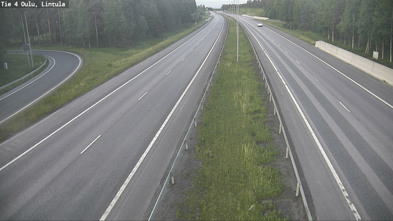 Weather Camera Image Väg 4 Uleåborg, Lintula, Oulu, Pohjois-Pohjanmaa