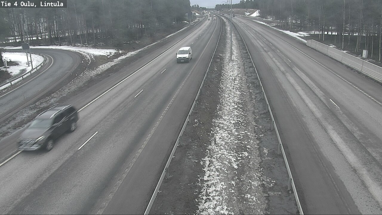 Weather Camera Image Väg 4 Uleåborg, Lintula, Oulu, Pohjois-Pohjanmaa