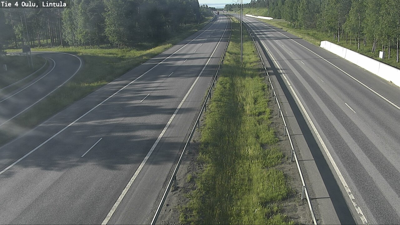 Weather Camera Image Väg 4 Uleåborg, Lintula, Oulu, Pohjois-Pohjanmaa