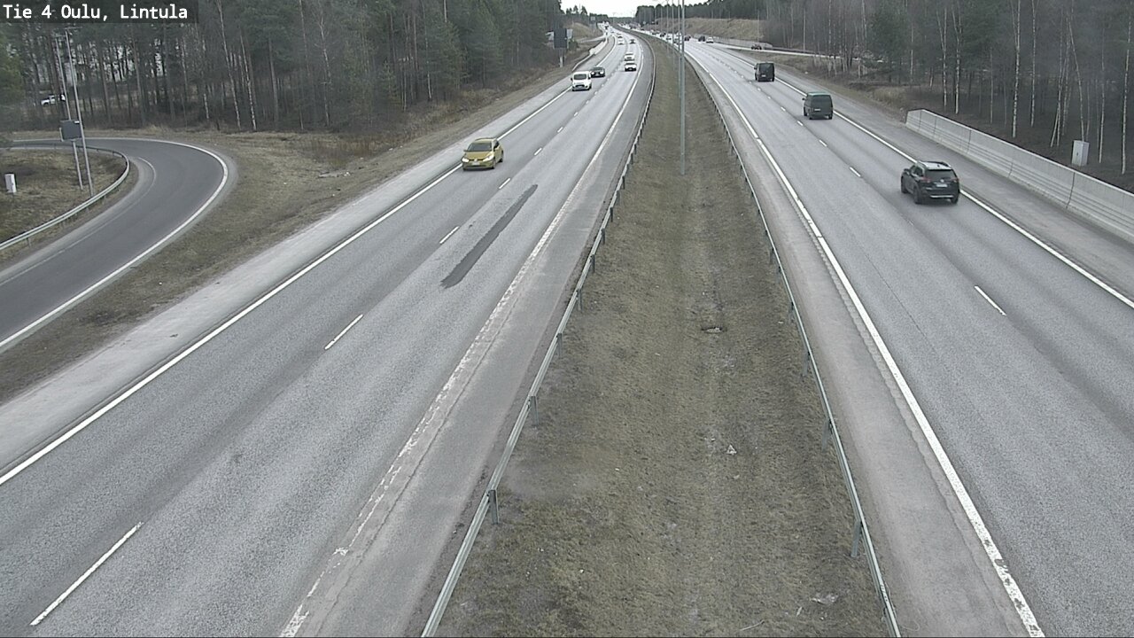 Weather Camera Image Road 4 Oulu, Lintula, Oulu, Pohjois-Pohjanmaa