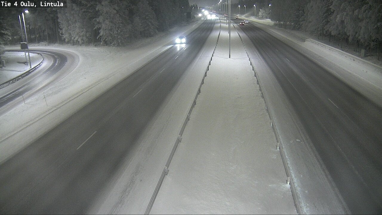 Weather Camera Image Väg 4 Uleåborg, Lintula, Oulu, Pohjois-Pohjanmaa