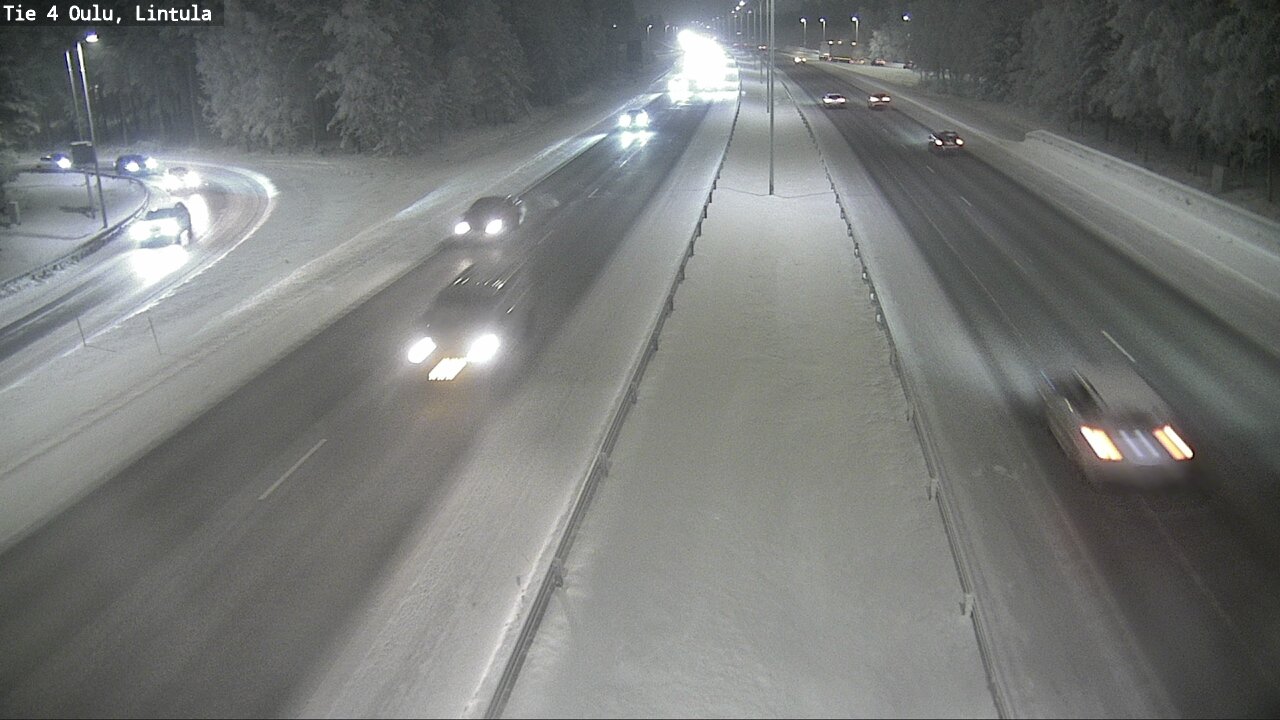 Weather Camera Image Väg 4 Uleåborg, Lintula, Oulu, Pohjois-Pohjanmaa
