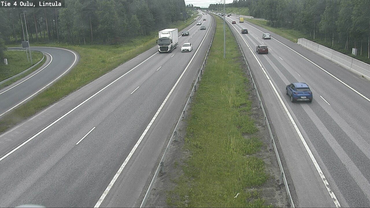 Weather Camera Image Väg 4 Uleåborg, Lintula, Oulu, Pohjois-Pohjanmaa
